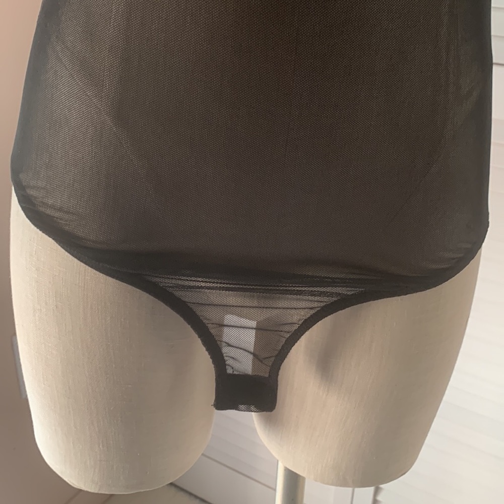 AQUA Size L, Lingerie, Lace, Black, Sheer, Bodysuit, Mesh, Soft. - Picture 3 of 8